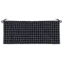 Cojín para banco de jardín tela a cuadros negro 120x50x7 cm de vidaXL, Cojines para sillas y sofás - Ref: Foro24-361596, Prec...