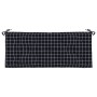 Cojín para banco de jardín tela a cuadros negro 120x50x7 cm de vidaXL, Cojines para sillas y sofás - Ref: Foro24-361596, Prec...