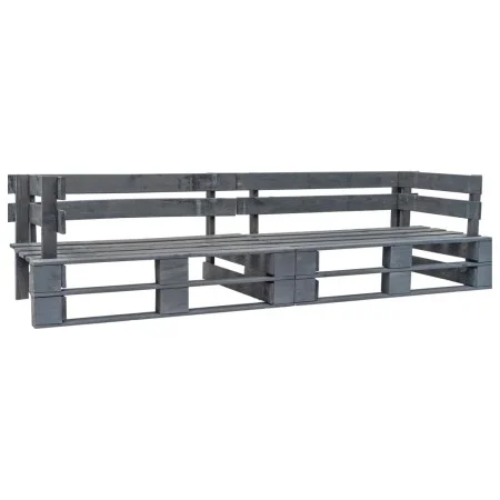 2-Sitzer-Paletten-Gartensofa aus grauem Holz von vidaXL, Gartenbänke - Ref: Foro24-276312, Preis: 155,63 €, Rabatt: %