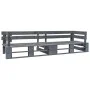 2-Sitzer-Paletten-Gartensofa aus grauem Holz von vidaXL, Gartenbänke - Ref: Foro24-276312, Preis: 155,63 €, Rabatt: %