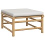 Set de muebles de jardín 12 piezas bambú y cojines gris claro en Conjuntos de jardín | Comprar online en Foru.es