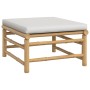 Set de muebles de jardín 7 piezas bambú y cojines gris claro en Conjuntos de jardín | Comprar online en Foru.es