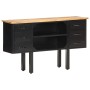 Aparador de madera maciza de mango rugosa y acero 110x30x65 cm de vidaXL, Aparadores - Ref: Foro24-321571, Precio: 137,04 €, ...