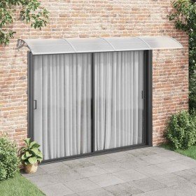 Marquesina puerta policarbonato gris y transparente 350x75 cm en Toldos | Comprar online en Foru.es