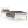 Estructura de cama individual madera maciza blanca 75x190 cm de vidaXL, Camas y somieres - Ref: Foro24-814715, Precio: 73,94 ...