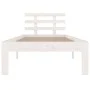 Estructura de cama individual madera maciza blanca 75x190 cm de vidaXL, Camas y somieres - Ref: Foro24-814715, Precio: 73,94 ...