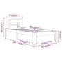 Estructura de cama individual madera maciza blanca 75x190 cm de vidaXL, Camas y somieres - Ref: Foro24-814715, Precio: 93,07 ...