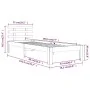 Estructura de cama individual madera maciza blanca 75x190 cm de vidaXL, Camas y somieres - Ref: Foro24-814715, Precio: 73,94 ...