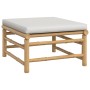 Set de muebles de jardín 4 piezas bambú y cojines gris claro en Conjuntos de jardín | Comprar online en Foru.es