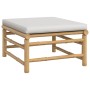 Set de muebles de jardín 3 piezas bambú y cojines gris claro en Conjuntos de jardín | Comprar online en Foru.es