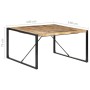Mesa de comedor madera de mango rugosa 140x140x75 cm de vidaXL, Mesas de cocina y de comedor - Ref: Foro24-321572, Precio: 26...