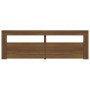 Mueble de TV con luces LED marrón roble 120x35x40 cm de vidaXL, Muebles TV - Ref: Foro24-815686, Precio: 117,90 €, Descuento: %