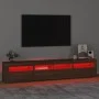 Mueble de TV con luces LED marrón roble 210x35x40 cm de vidaXL, Muebles TV - Ref: Foro24-3152737, Precio: 179,46 €, Descuento: %