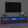 Mueble de TV con luces LED color marrón roble 180x35x40 cm de vidaXL, Muebles TV - Ref: Foro24-3152761, Precio: 149,59 €, Des...