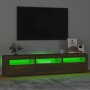 Mueble de TV con luces LED color marrón roble 180x35x40 cm de vidaXL, Muebles TV - Ref: Foro24-3152761, Precio: 149,59 €, Des...