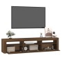 Mueble de TV con luces LED color marrón roble 180x35x40 cm de vidaXL, Muebles TV - Ref: Foro24-3152761, Precio: 149,59 €, Des...