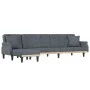 L-förmiges Schlafsofa aus dunkelgrauem Samt, 271 x 140 x 70 cm von vidaXL, Sofas - Ref: Foro24-3157277, Preis: 452,04 €, Raba...
