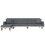 L-förmiges Schlafsofa aus dunkelgrauem Samt, 271 x 140 x 70 cm von vidaXL, Sofas - Ref: Foro24-3157277, Preis: 452,04 €, Raba...