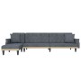 Sofá cama en forma de L terciopelo gris oscuro 271x140x70 cm de vidaXL, Sofás - Ref: Foro24-3157277, Precio: 453,24 €, Descue...