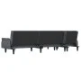 L-förmiges Schlafsofa aus dunkelgrauem Samt, 271 x 140 x 70 cm von vidaXL, Sofas - Ref: Foro24-3157277, Preis: 452,04 €, Raba...