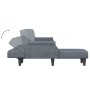 Sofá cama en forma de L terciopelo gris oscuro 271x140x70 cm de vidaXL, Sofás - Ref: Foro24-3157277, Precio: 453,24 €, Descue...