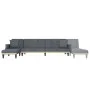 L-förmiges Schlafsofa aus dunkelgrauem Samt, 271 x 140 x 70 cm von vidaXL, Sofas - Ref: Foro24-3157277, Preis: 452,04 €, Raba...