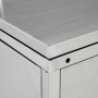Cobertizo contenedor de basura individual acero inoxidable 240L de vidaXL, Soportes para contenedores de residuos - Ref: Foro...