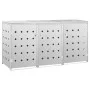 Cobertizo para 3 contenedores de basura acero inoxidable 240 L de vidaXL, Soportes para contenedores de residuos - Ref: Foro2...
