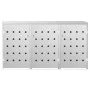 Cobertizo para 3 contenedores de basura acero inoxidable 240 L de vidaXL, Soportes para contenedores de residuos - Ref: Foro2...