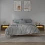 Mesitas de noche con LED 2 uds marrón roble 60x35x40 cm de vidaXL, Mesitas de noche - Ref: Foro24-3144974, Precio: 150,68 €, ...