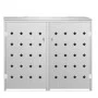 Cobertizo contenedor de basura doble acero inoxidable 240L de vidaXL, Soportes para contenedores de residuos - Ref: Foro24-14...