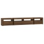 Mueble de TV con luces LED marrón roble 240x35x40 cm de vidaXL, Muebles TV - Ref: Foro24-3152729, Precio: 181,40 €, Descuento: %