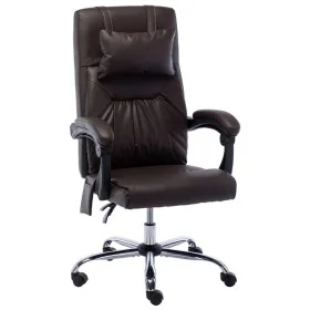 Silla de oficina de masaje de cuero sintético marrón de vidaXL, Sillas de oficina - Ref: Foro24-20293, Precio: 168,53 €, Desc...
