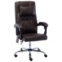 Silla de oficina de masaje de cuero sintético marrón de vidaXL, Sillas de oficina - Ref: Foro24-20293, Precio: 170,94 €, Desc...