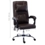 Silla de oficina de masaje de cuero sintético marrón de vidaXL, Sillas de oficina - Ref: Foro24-20293, Precio: 170,94 €, Desc...