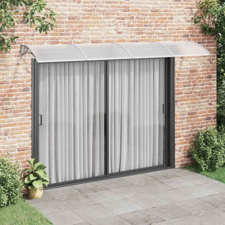 Marquesina para puerta gris 350x100 cm policarbonato en Toldos | Comprar online en Foru.es