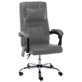 Silla de oficina de masaje de cuero sintético gris antracita de vidaXL, Sillas de oficina - Ref: Foro24-20294, Precio: 167,67...
