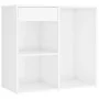 Dresser with LED lights and 2 glossy white plywood cabinets by vidaXL, Bedroom Dressers - Ref: Foro24-3082032, Price: 209,14 ...