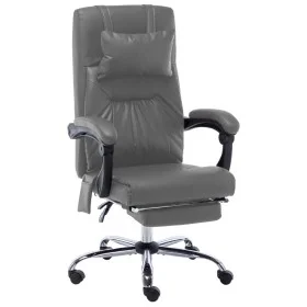 Silla de oficina de masaje de cuero sintético gris antracita de vidaXL, Sillas de oficina - Ref: Foro24-20298, Precio: 168,84...