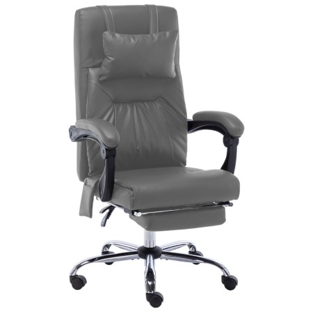 Silla de oficina de masaje de cuero sintético gris antracita de vidaXL, Sillas de oficina - Ref: Foro24-20298, Precio: 171,05...