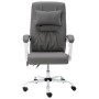 Silla de oficina de masaje cuero sintético gris de vidaXL, Sillas de oficina - Ref: Foro24-20313, Precio: 181,22 €, Descuento: %