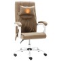 Silla de oficina de masaje de tela gris taupe de vidaXL, Sillas de oficina - Ref: Foro24-20316, Precio: 190,60 €, Descuento: %