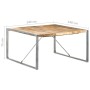 Mesa de comedor madera de mango rugosa 140x140x75 cm de vidaXL, Mesas de cocina y de comedor - Ref: Foro24-321575, Precio: 19...