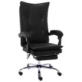 Silla de oficina de cuero sintético negra de vidaXL, Sillas de oficina - Ref: Foro24-20352, Precio: 179,29 €, Descuento: %