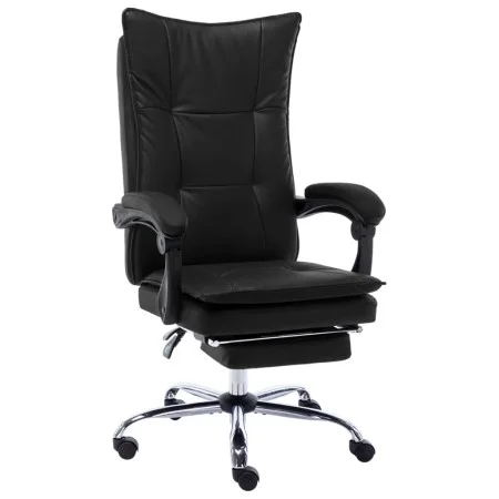 Silla de oficina de cuero sintético negra de vidaXL, Sillas de oficina - Ref: Foro24-20352, Precio: 179,29 €, Descuento: %