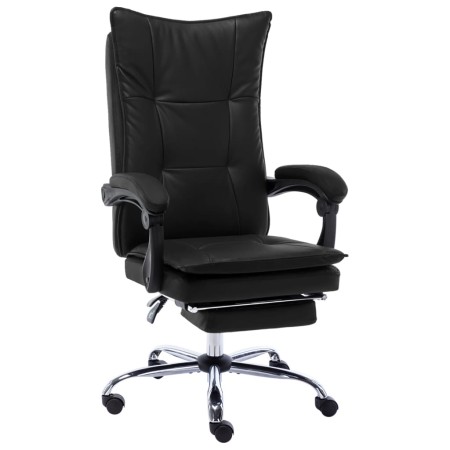 Silla de oficina de cuero sintético negra de vidaXL, Sillas de oficina - Ref: Foro24-20352, Precio: 181,84 €, Descuento: %