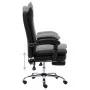 Silla de oficina de cuero sintético negra de vidaXL, Sillas de oficina - Ref: Foro24-20352, Precio: 179,29 €, Descuento: %