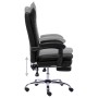 Silla de oficina de cuero sintético negra de vidaXL, Sillas de oficina - Ref: Foro24-20352, Precio: 181,84 €, Descuento: %