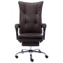 Silla de oficina de cuero sintético marrón de vidaXL, Sillas de oficina - Ref: Foro24-20353, Precio: 175,33 €, Descuento: %