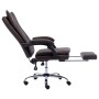 Silla de oficina de cuero sintético marrón de vidaXL, Sillas de oficina - Ref: Foro24-20353, Precio: 175,33 €, Descuento: %